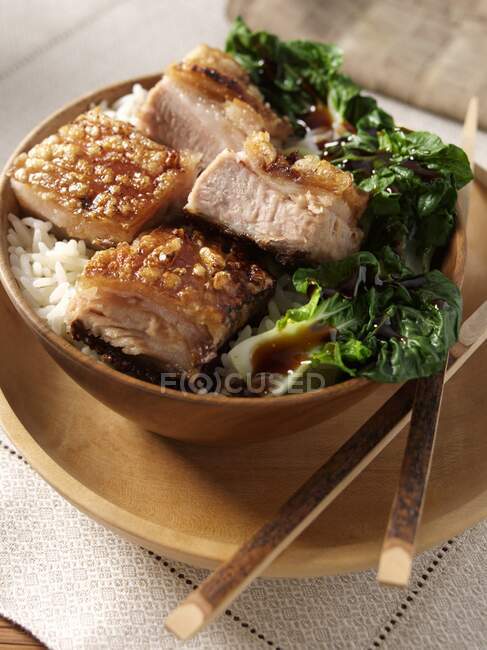 Ventre de porc chinois croustillant — Photo de stock