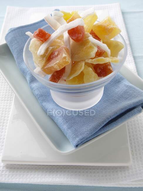 Dried tropical fruit close-up view — Stock Photo
