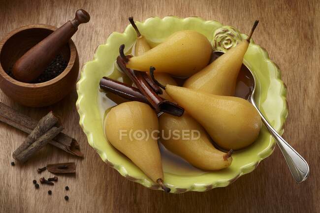 Spiced pears close-up view — Stock Photo