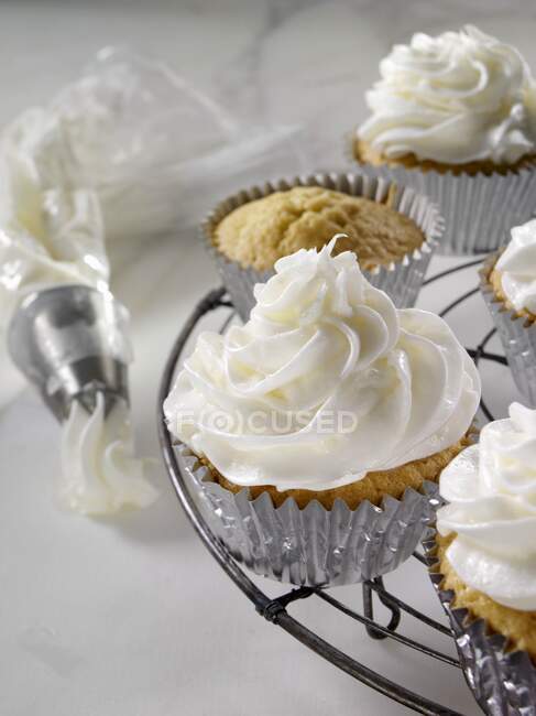 Stevia buttercream frosting close-up view — Stock Photo