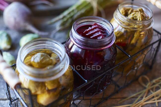 Homemade jam in a jar — Stock Photo