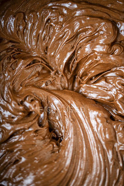 Chocolate swirl background. close up of a delicious, healthy food. — Stock Photo