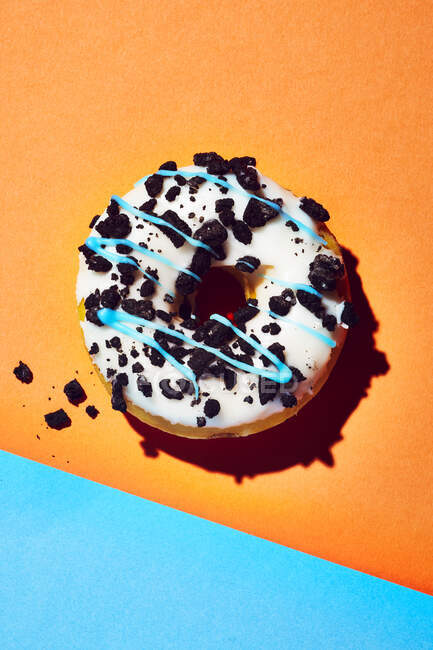 Oreo Donut von oben — Stockfoto
