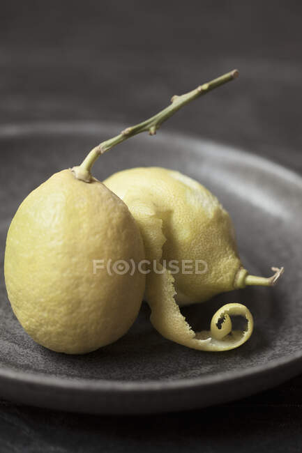 Frais Zitrone vue rapprochée — Photo de stock