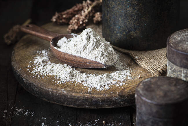 Millet flour close-up view — Stock Photo