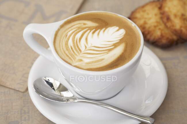 A cup of cappuccino — Stock Photo