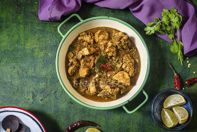 Kodi Kura - Andhra chicken curry — Stock Photo