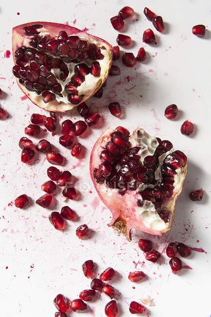 Pomegranate seeds close-up view — Stock Photo