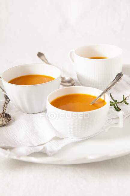 Tomato soup with rosemary — Stock Photo