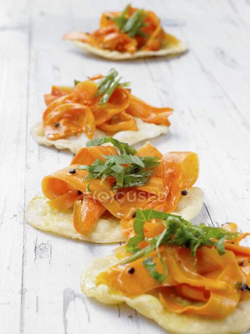 Salmon and cheese on white wooden background — Stock Photo
