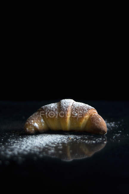 Sweet Croissant close-up view — Stock Photo