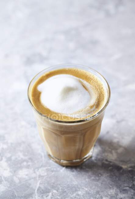 A glass of cafe au lait — Stock Photo