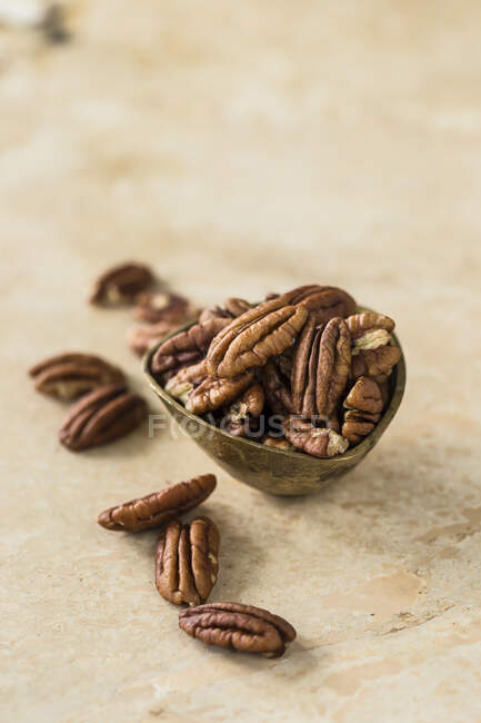 Pecan nuts close-up view — Stock Photo