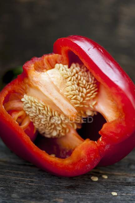 Red pepper on a metal tray — Stock Photo