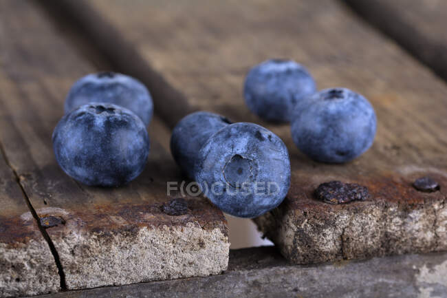 Blueberries on table close-up view — Stock Photo
