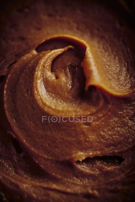 Homemade salted caramel (extreme close-up) — Stock Photo
