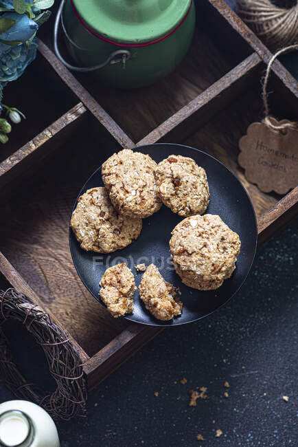 Coconut oats jaggery cookies — Stock Photo