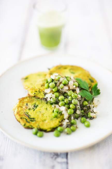 Tortillas di broccoli con piselli — Foto stock