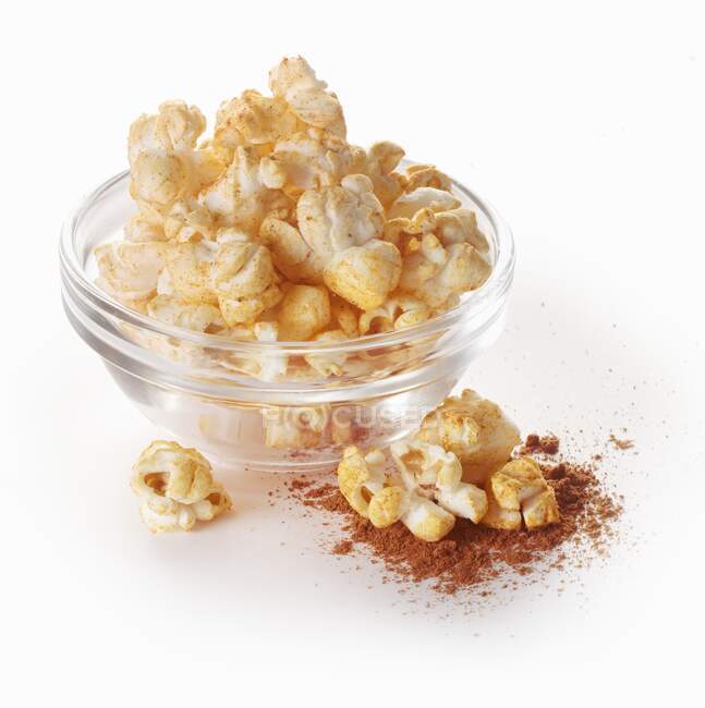 Popcorn mit Paprikapulver — Stockfoto
