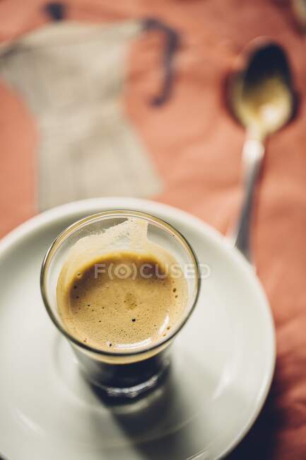 Close-up shot of delicious Espresso in cup — Stock Photo