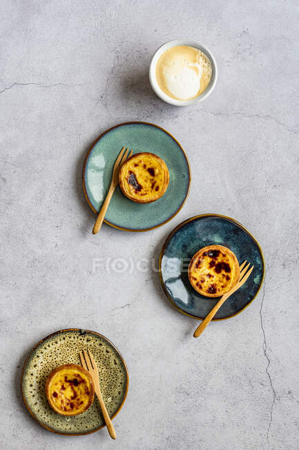 Pasteis de Nata - Portuguese Custard Tarts — Stock Photo