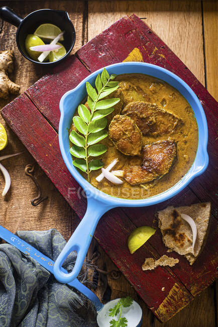 Vanjaram curry de martin vue rapprochée — Photo de stock