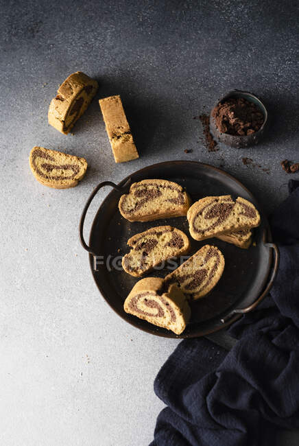 Marbled biscottis close-up view — Stock Photo