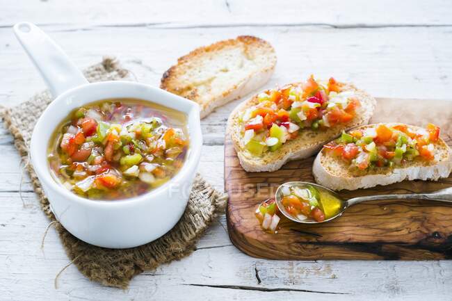 Salsa criolla from Argentina — Stock Photo