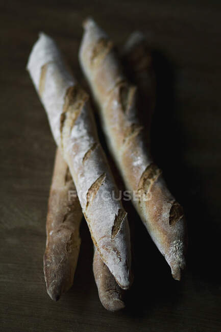 Francês-estilo baguete close-up vista — Fotografia de Stock
