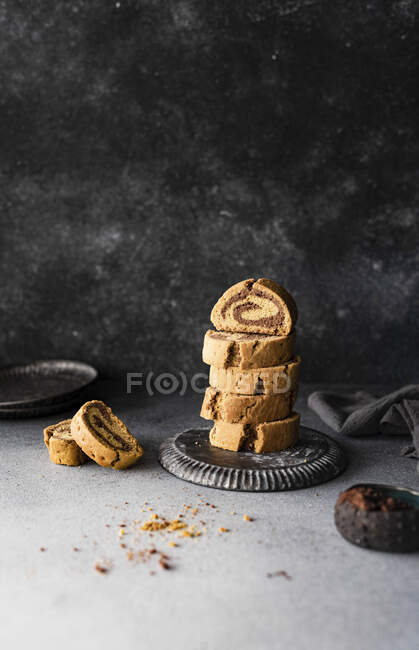 Biscotti marmoreado, tiro de close-up — Fotografia de Stock