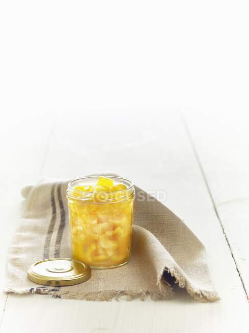 Lacto fermented yellow peppers — Foto stock