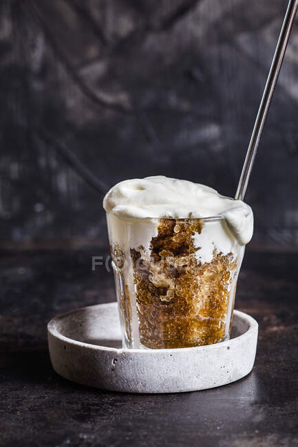Granita de café à la crème semi-fouettée — Photo de stock