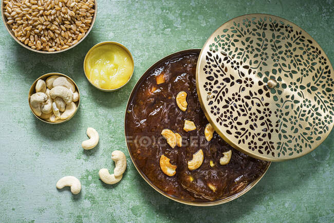 Pudding au blé tamilnadu vue rapprochée — Photo de stock