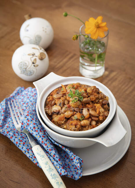 Chilly with Pinto Beans — Stock Photo