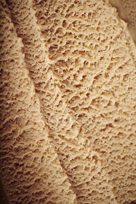 Crème glacée au caramel, gros plan extrême — Photo de stock