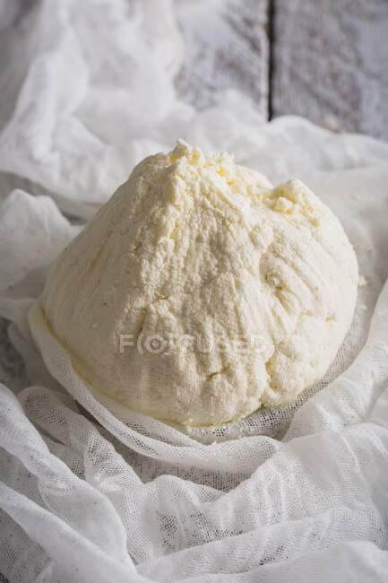 Ricotta cheese close-up view — Stock Photo