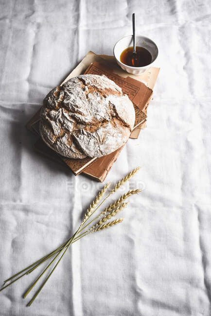 Homemade bread close-up view — Stock Photo