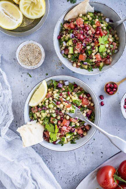 Tabouleh - Lebanese parsley salad with couscous — Stock Photo