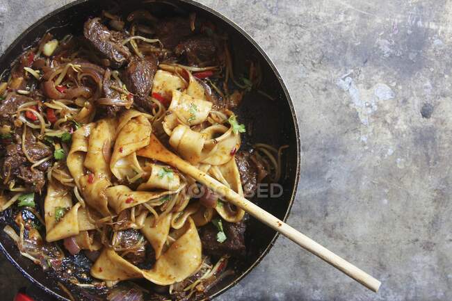 Pappardelle with beef ragout — Stock Photo