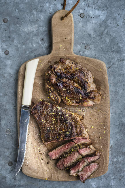 Lamb steaks close-up view — Stock Photo