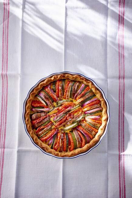 Tarte au tian with vegetables (France) — Stock Photo
