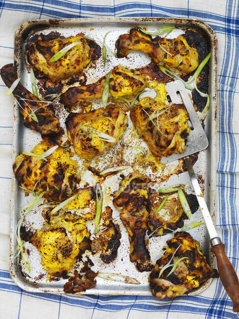 Poulet au safran persan grillé — Photo de stock
