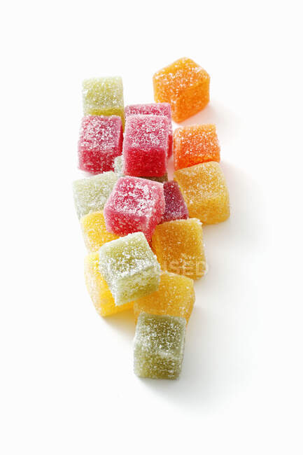 Dulces de gelatina de frutas veganas - foto de stock