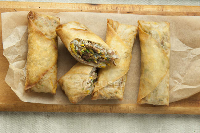 Stuffed filo pastries close-up view — Stock Photo
