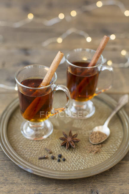 Mulled cider close-up view — Stock Photo