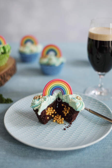 Cupcakes zum St. Patrick 's Day — Stockfoto