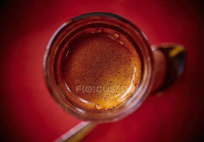 Espresso with crema (seen from above) — Stock Photo
