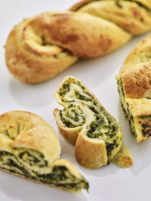 Bread with a chard filling — Stock Photo