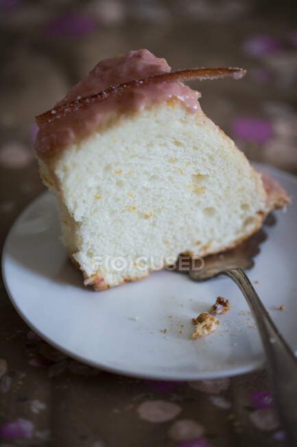 Angel Food Cake vista de cerca - foto de stock