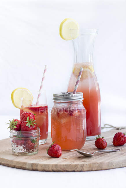 Fragola estiva e limonata di melone — Foto stock